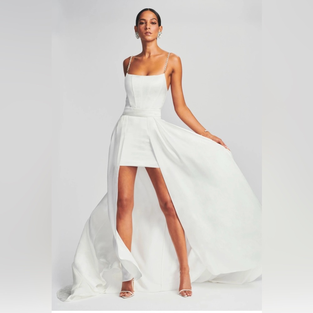 Retrofête Evalina Detachable Bridal Train Overskirt Wedding Dramatic Train